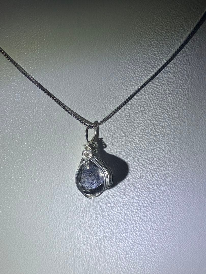 ナイジェリア産　モスアクアマリン　ネックレス