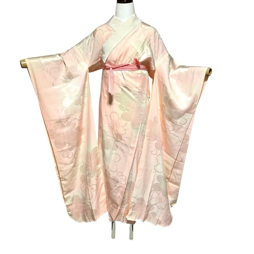 未使用近い　美品　袷　正絹　振袖　７点　フルセット