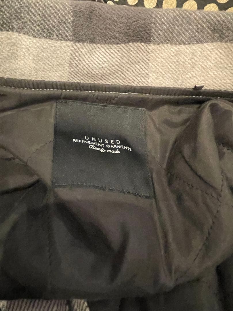 美品UNUSED アンユーズド ブロックチェック ジャケット CPO サイズ3