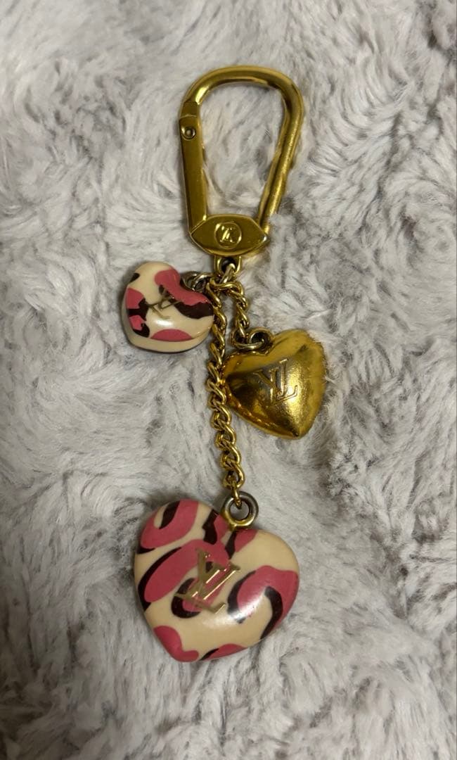 ルイ ヴィトン　ポルトクレ レオパード ブロンコライユ　キーホルダー