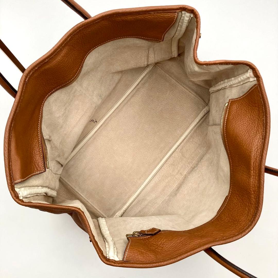 極美品✨ Cisei トートバッグ 茶色 レザー 大容量 ファスナー ビジネス