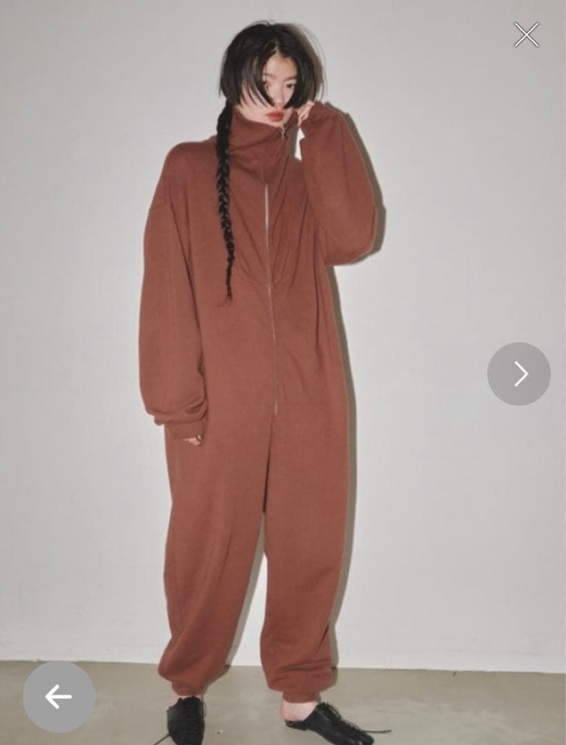 TODAYFUL スウェットジップコンビネゾン