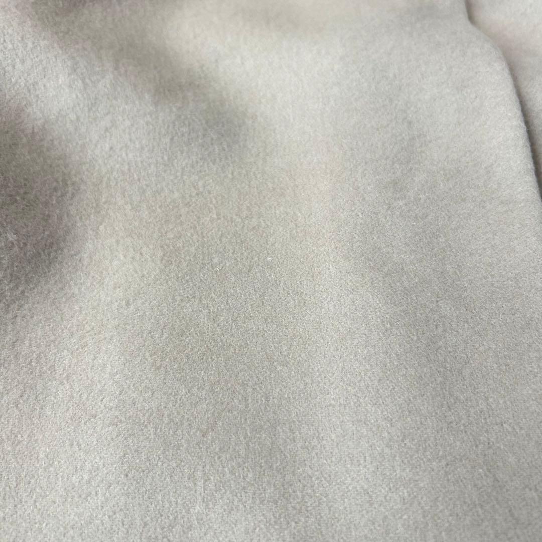 カシミヤ100%✨マキシ丈 ロングコート ヌートリア ベージュ 2way 13号