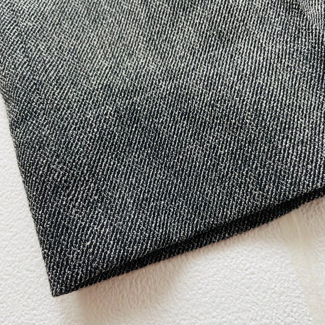 MARA MARA グレー ワイド パンツスーツ シルク混 ベルテット