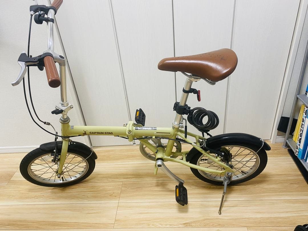 CAPTAIN STAG 16インチ折りたたみ自転車 手渡限定