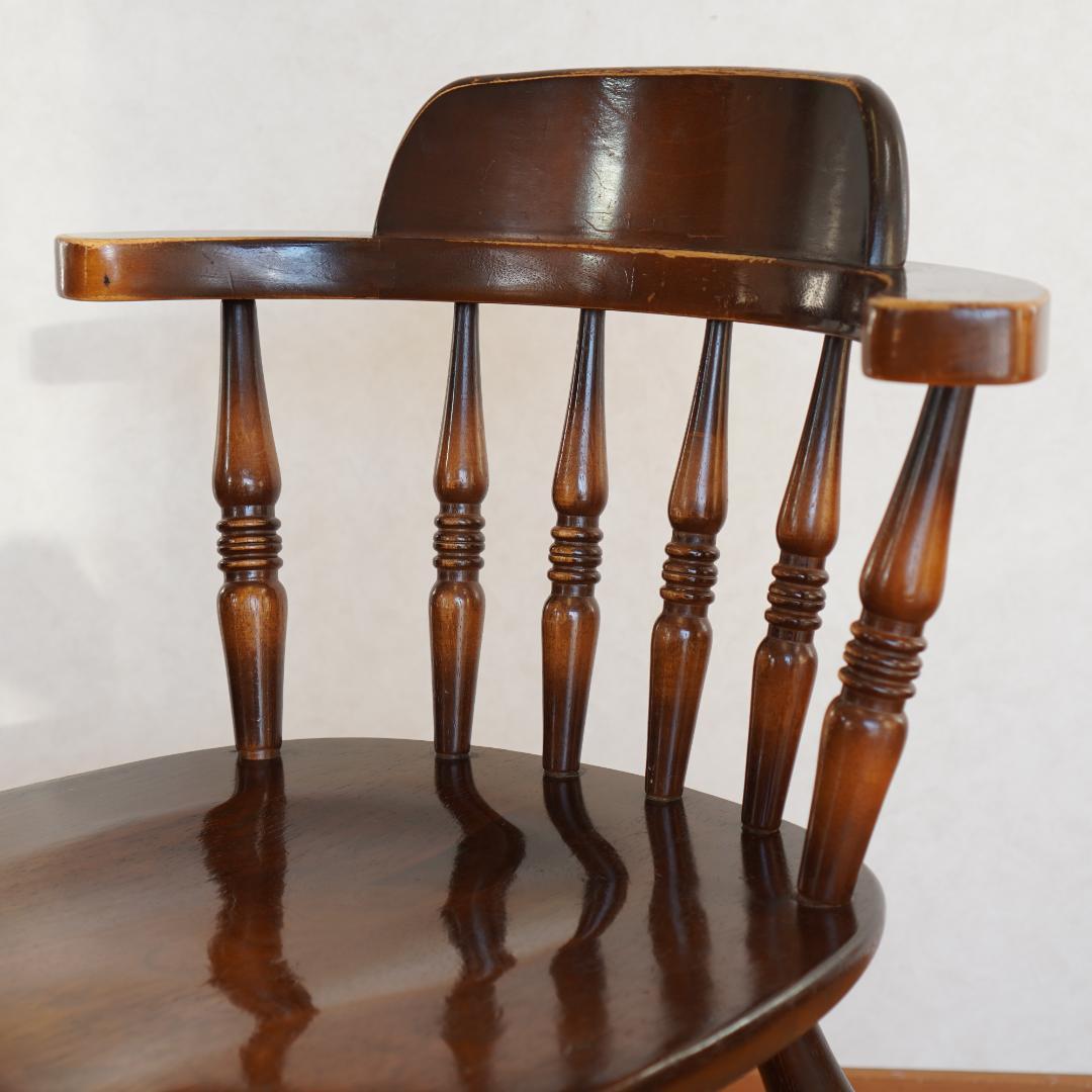 飛騨産業 キツツキマーク ウィンザーチェア アームチェア 木製 アンティーク調