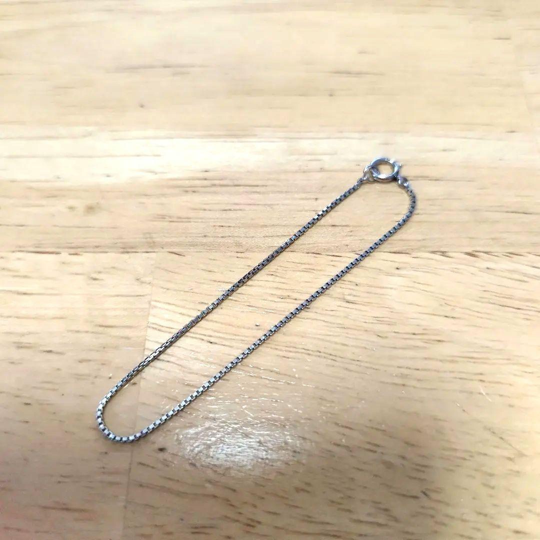 Pt850 プラチナベネチアンチェーンブレスレット 約16センチ