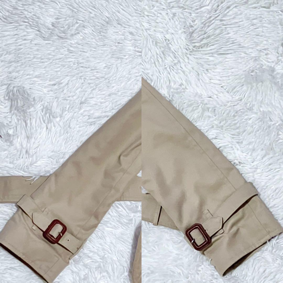 【美品】バーバリー ステンカラーコート ビンテージ ノバチェック ベルト S