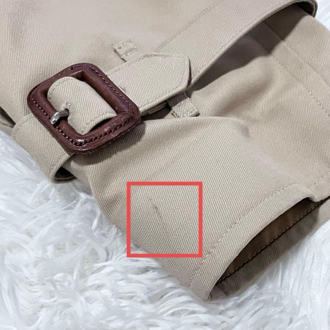 【美品】バーバリー ステンカラーコート ビンテージ ノバチェック ベルト S