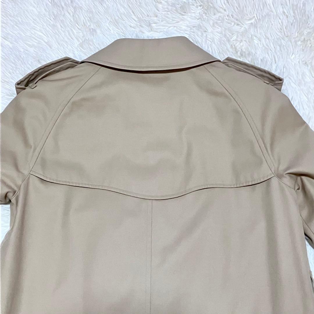 【美品】バーバリー ステンカラーコート ビンテージ ノバチェック ベルト S