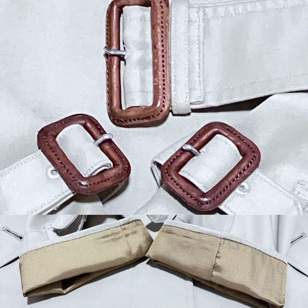 【美品】バーバリー ステンカラーコート ビンテージ ノバチェック ベルト S