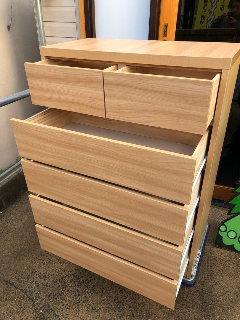 マロン80-5NA チェスト ナチュラル　タンス