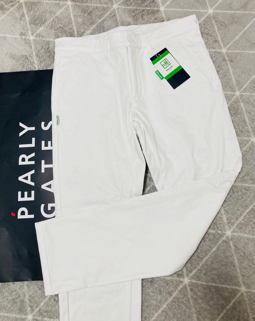 新品 ジャックバニー ピンソニック裏フリース 防風テーパードパンツ(6)LL/白