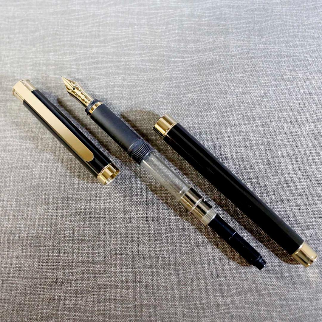 【美品 送料込み】モンブラン 万年筆 ノブレスオブリージュ ゴールド ブラック