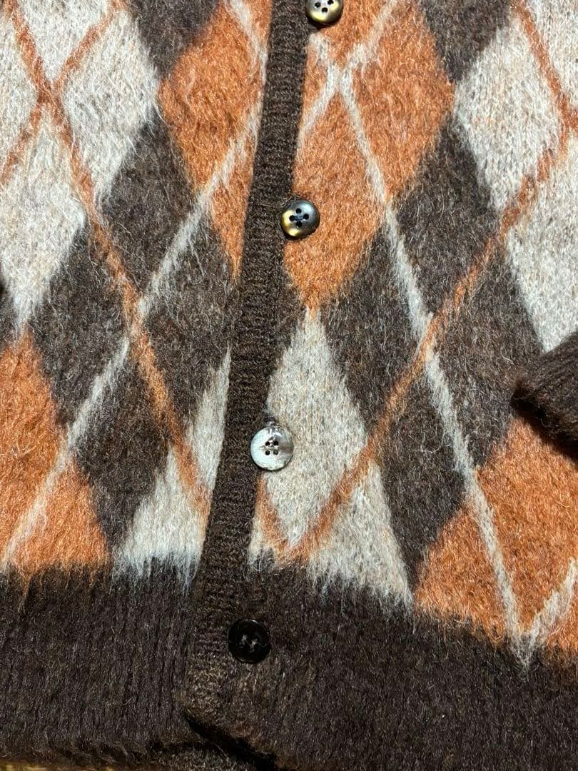 60s~70s sears KINGSROAD モヘアカーディガン アーガイル