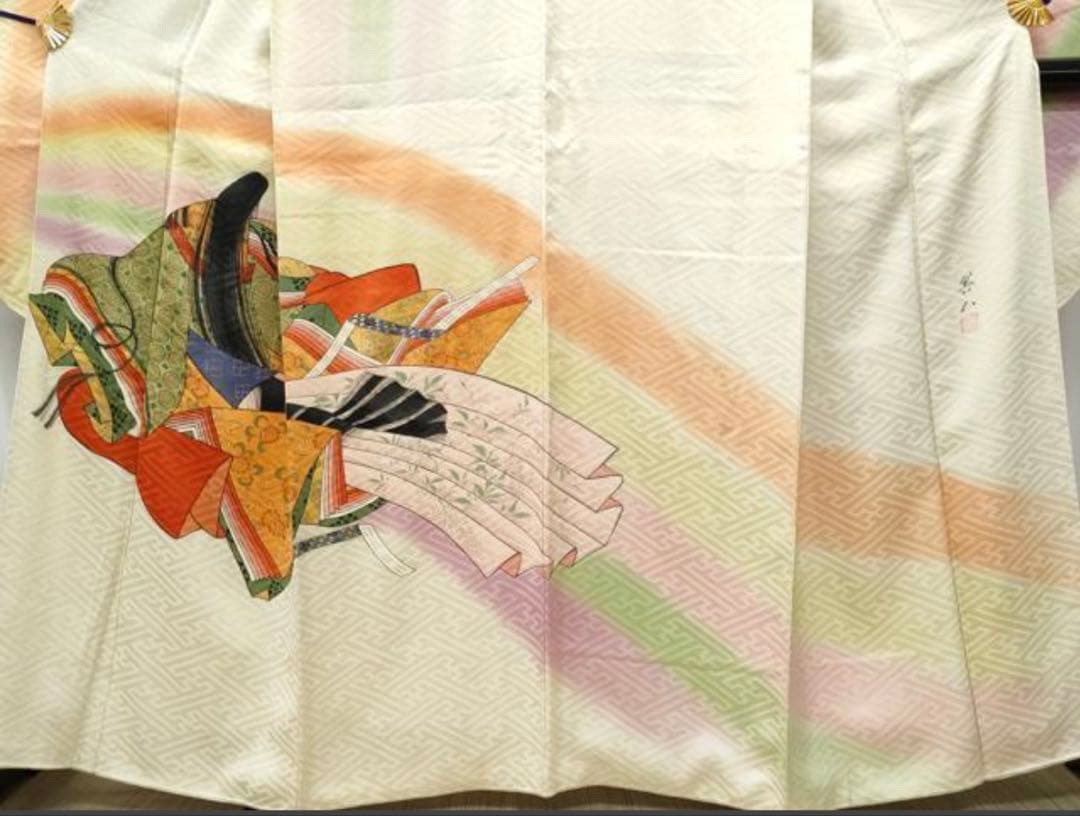 振袖 フルセット6点サイズS〜Mサイズ作家物　十二単　暈し染め　金彩　正絹