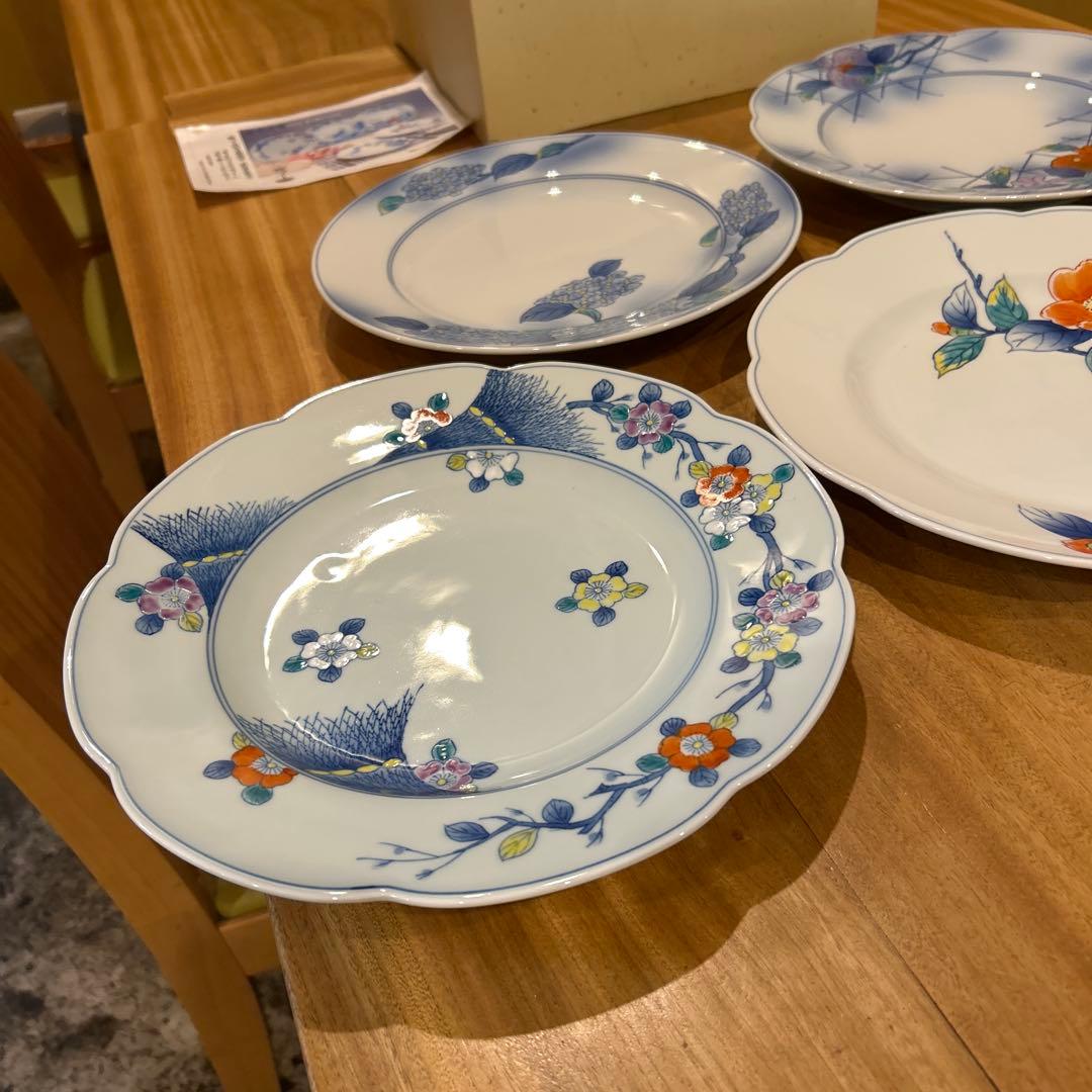 有田陶器市100回記念特別限定品　11代華山萬右衛門四季の器　五枚