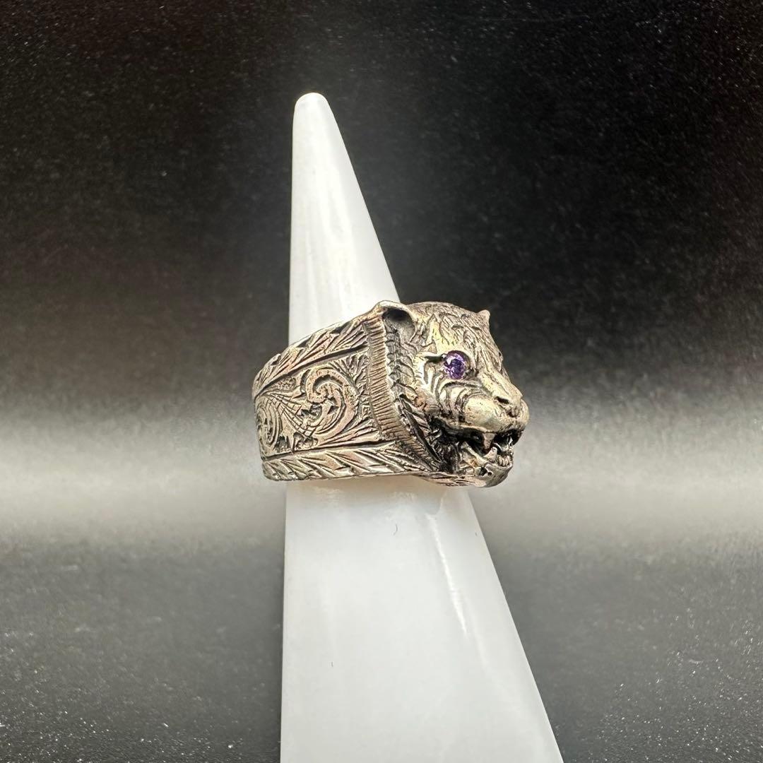 極美品✨　GUCCI　指輪　リング　タイガーヘッド　ロゴ　刻印　1509