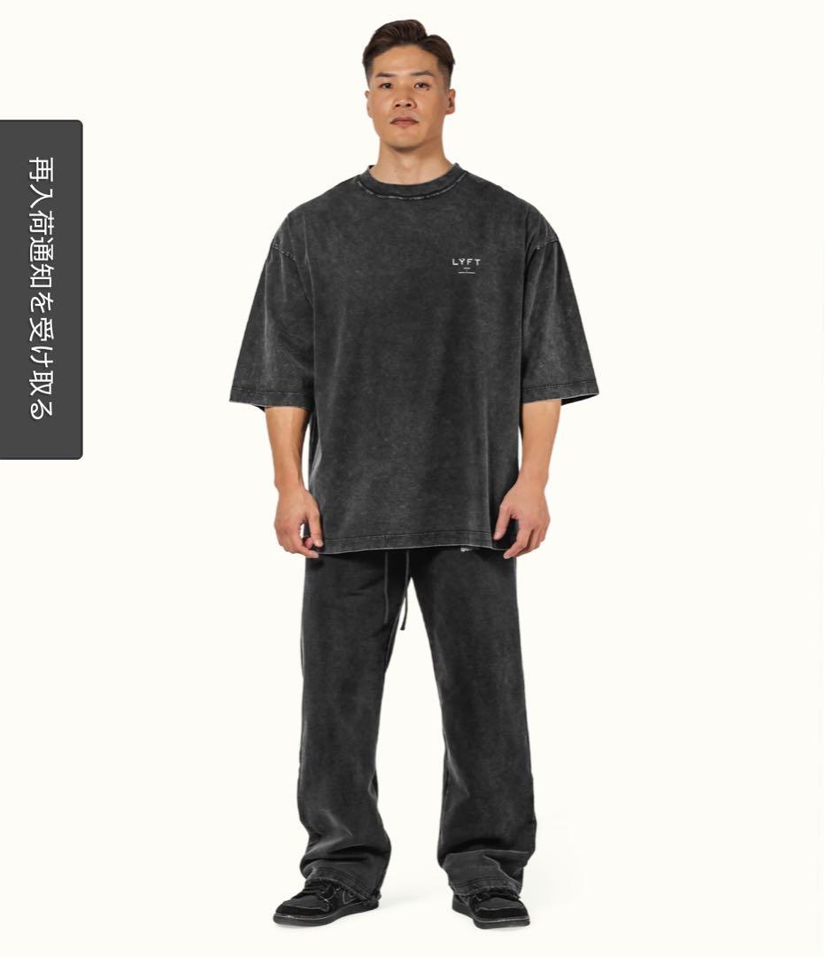 LYFT ワンポイントロゴ ビンテージエクストラビッグTシャツ ブラック