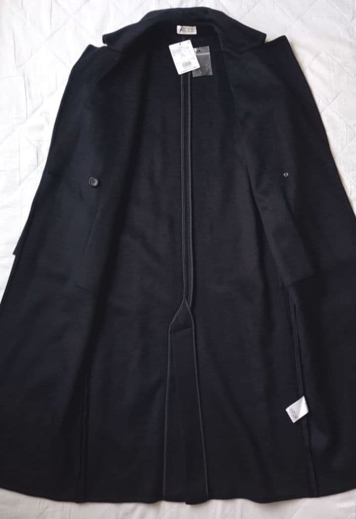 新品　PLST　プラステ　チェスターコート　ベルテッドコート　ウールテンセル　紺