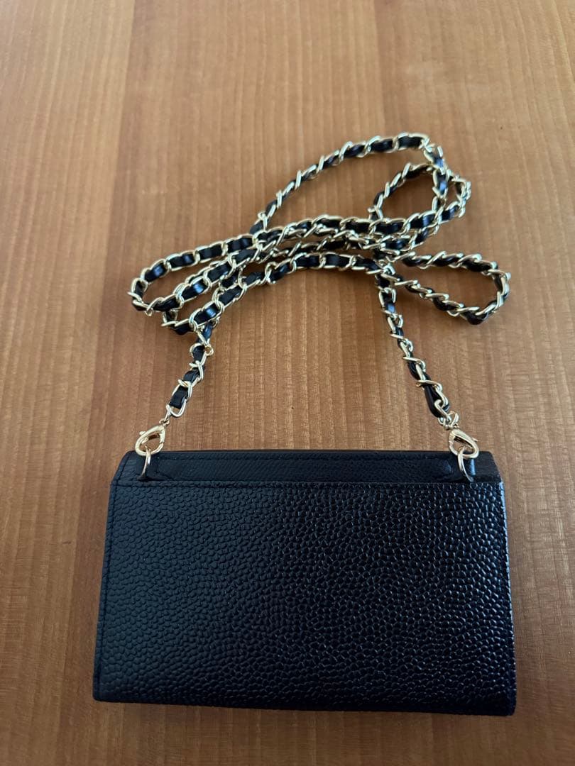 キャビアスキンレザーショルダーウォレット⭐︎本日限定価格