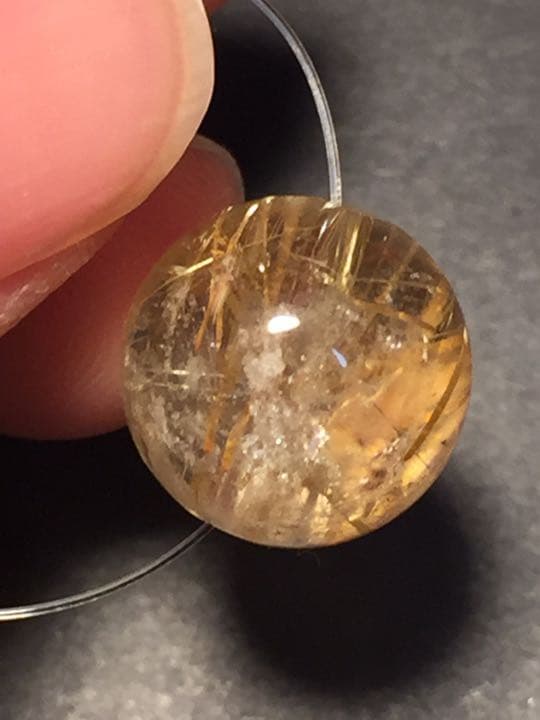 天然石パワーストーン ゴールド ルチルクォーツ 玉 10.5mmルチル玉88