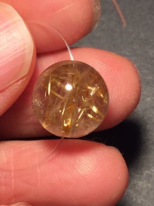 天然石パワーストーン ゴールド ルチルクォーツ 玉 10.5mmルチル玉88