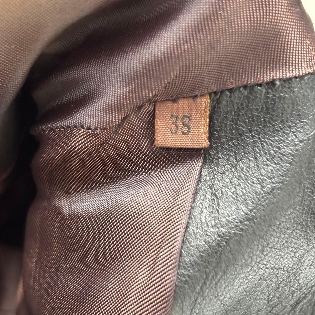 希少 LOEWE ゴートレザージャケット ケープ ダブルジップ黒 M38サイズ