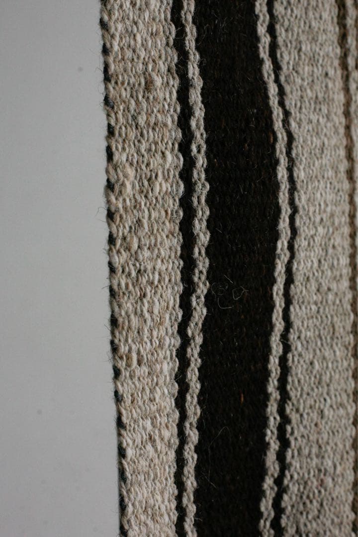 204cm×35cm キリムラグ　ランナーラグ　ウール　コットン　ネイティブ柄