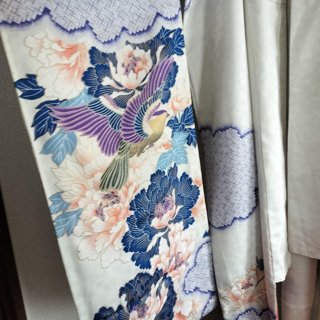 昭和レトロ 振袖　アンティーク　花と鳥