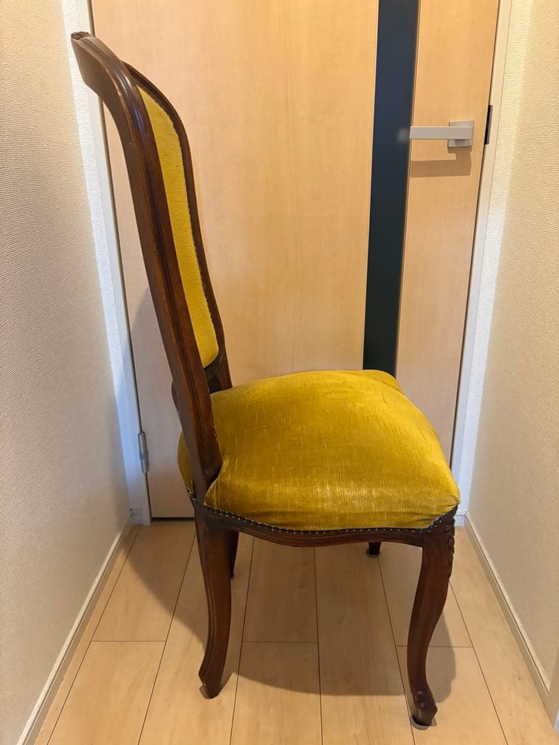 ダイニングチェア アンティーク調　ロココ　ベルベット　猫脚