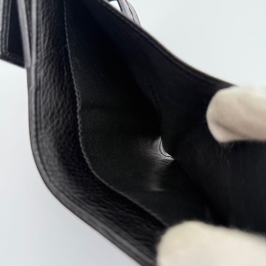 GUCCI グッチ グッチシマ レザー 二つ折り 財布 札入れ 小銭入れ 黒