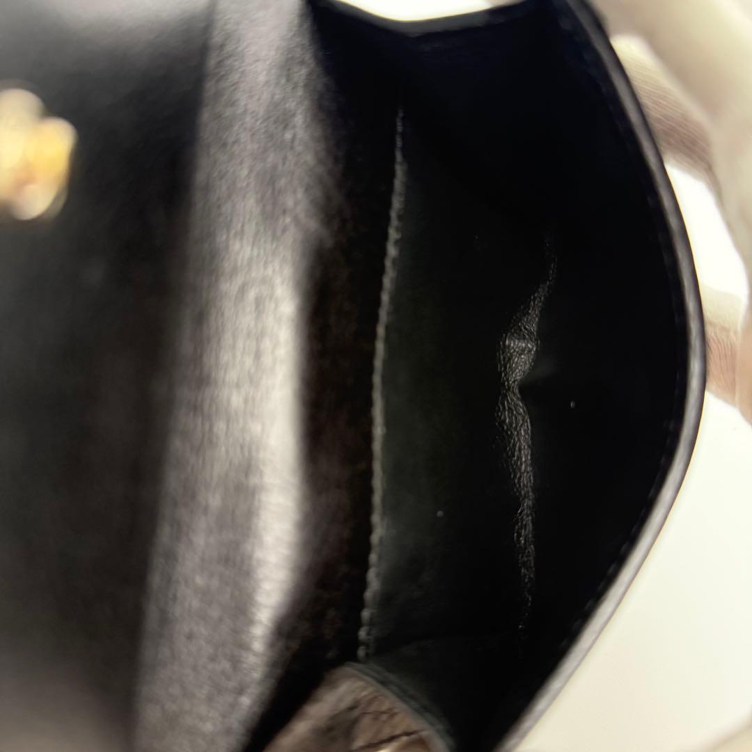 GUCCI グッチ グッチシマ レザー 二つ折り 財布 札入れ 小銭入れ 黒