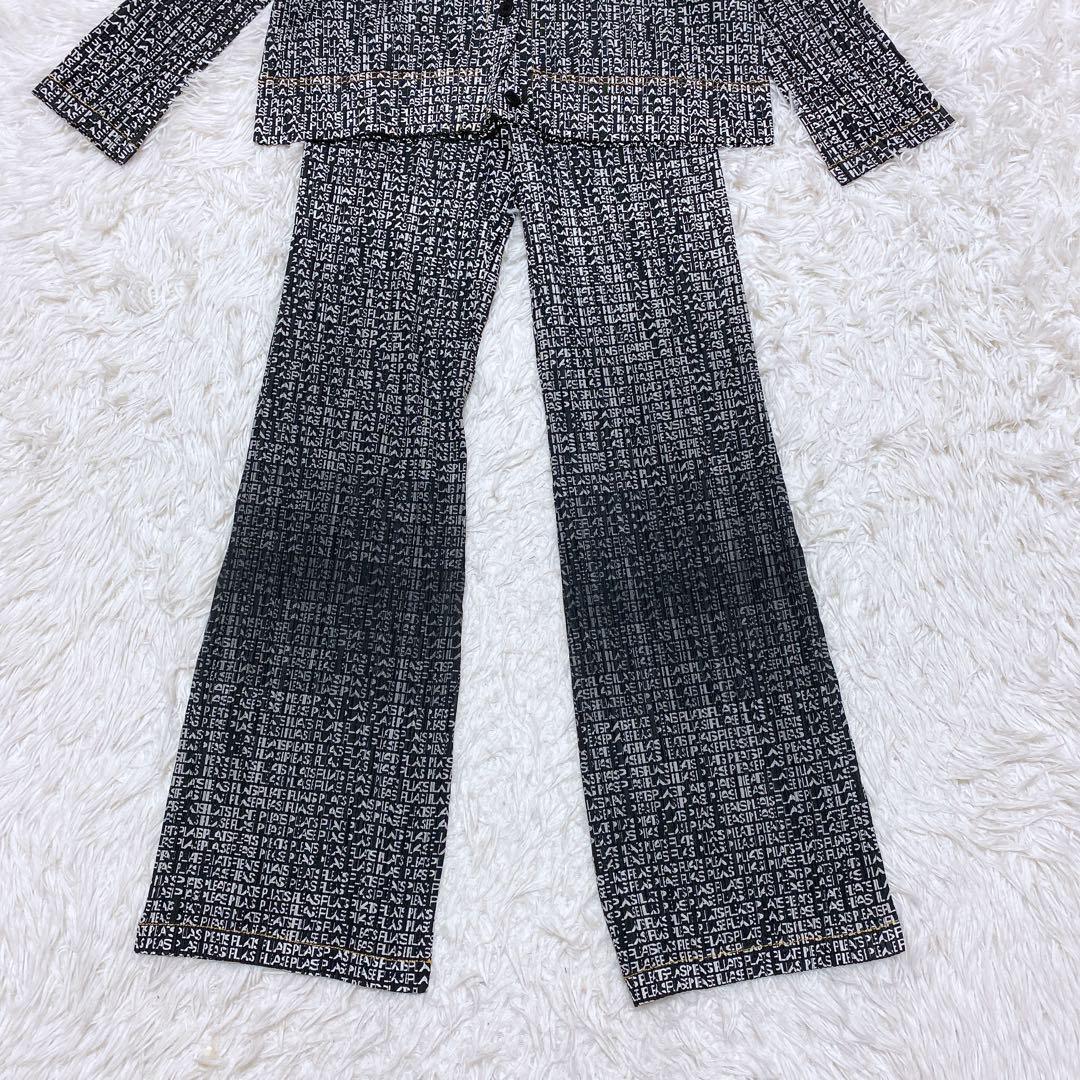 希少デザイン★プリーツプリーズ　セットアップ　イッセイミヤケ　総ロゴ