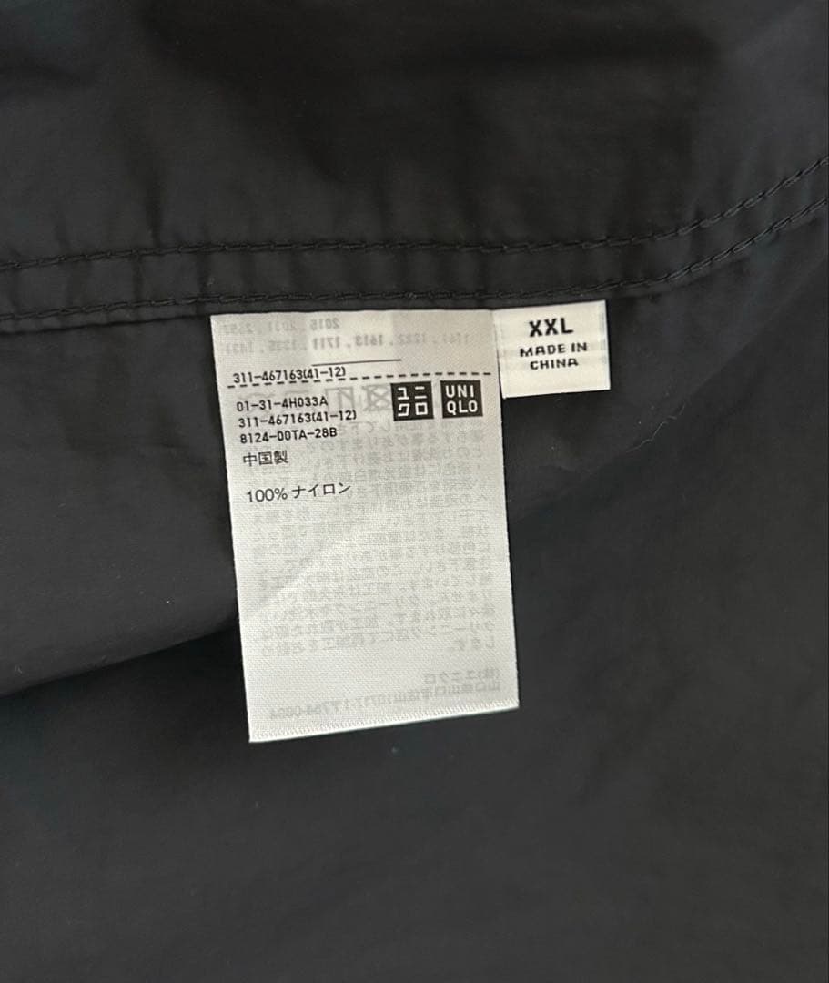 1回着用 美品 ユニクロ U ライトウェイトコート ブラック XXL
