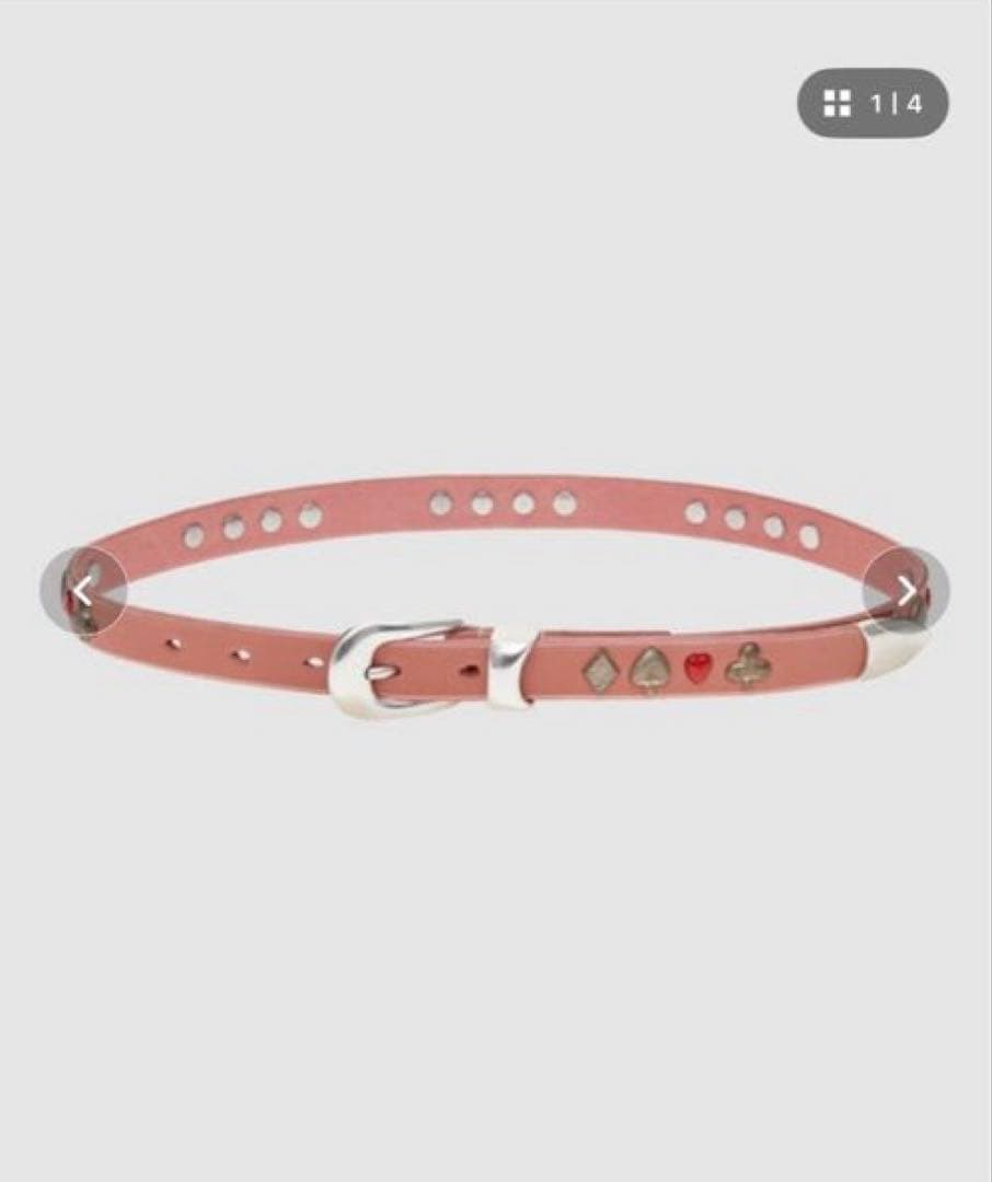 OUR LEGACY 2cm CARD DECK BELT ピンク 70cm