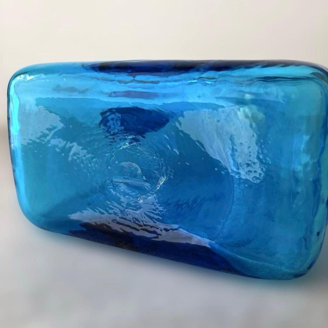 倉敷ガラス　片手付花瓶　花瓶　瓶　吹きガラス