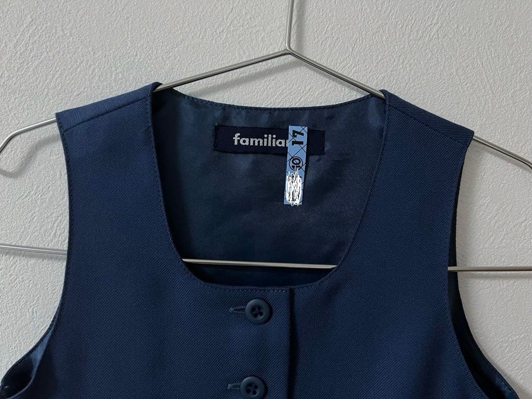 ファミリア　familiar お受験　アンサンブル　ワンピース　ネイビー
