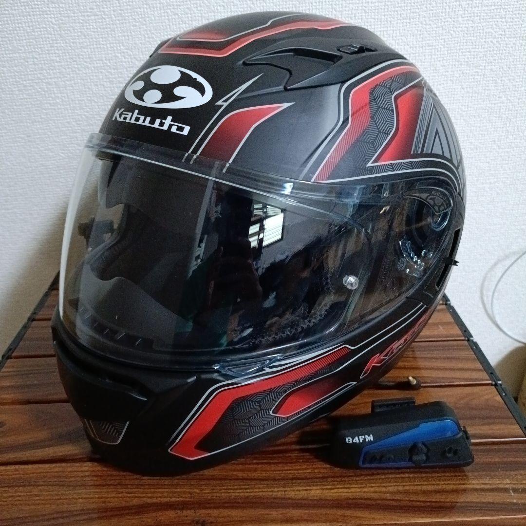 Kabuto フルフェイスヘルメット ブラック・レッド　いんかむつき