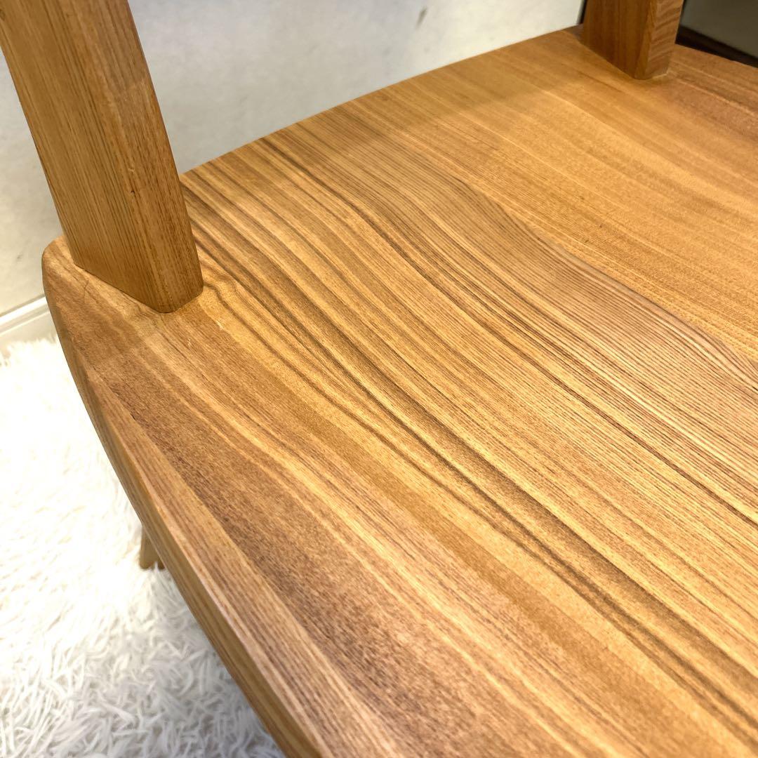 【送料込み】ユートップ タモ天然木 回転式 ダイニングチェア①