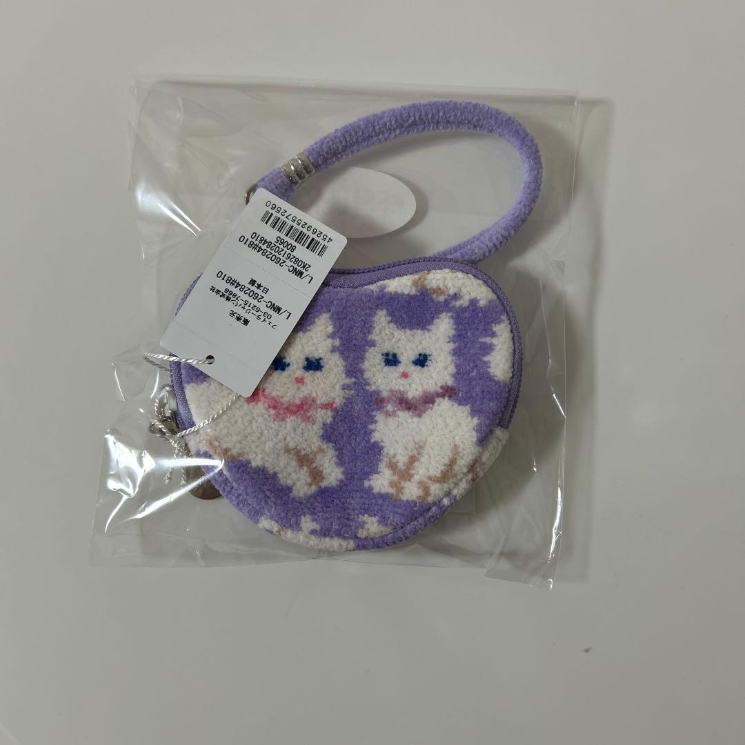 ラブラリーバイフェイラー　モフモフネコチャン　ハート型ポーチ　WEBカラー