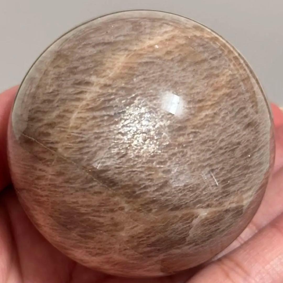 【高品質】【希少】サンムーンストーン シラー スフィア 5.5cm 天然石 台座