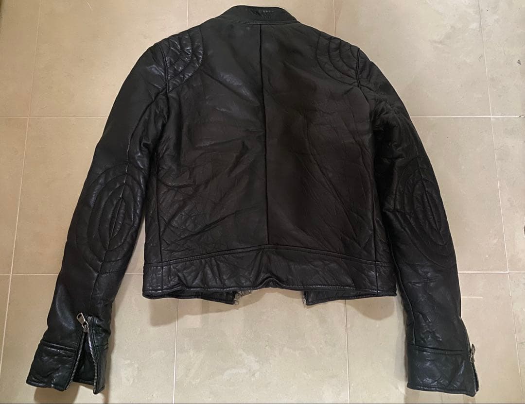 お団子さんサイズ38 JOSEPH ジョゼフ　本革ライダース中綿入り