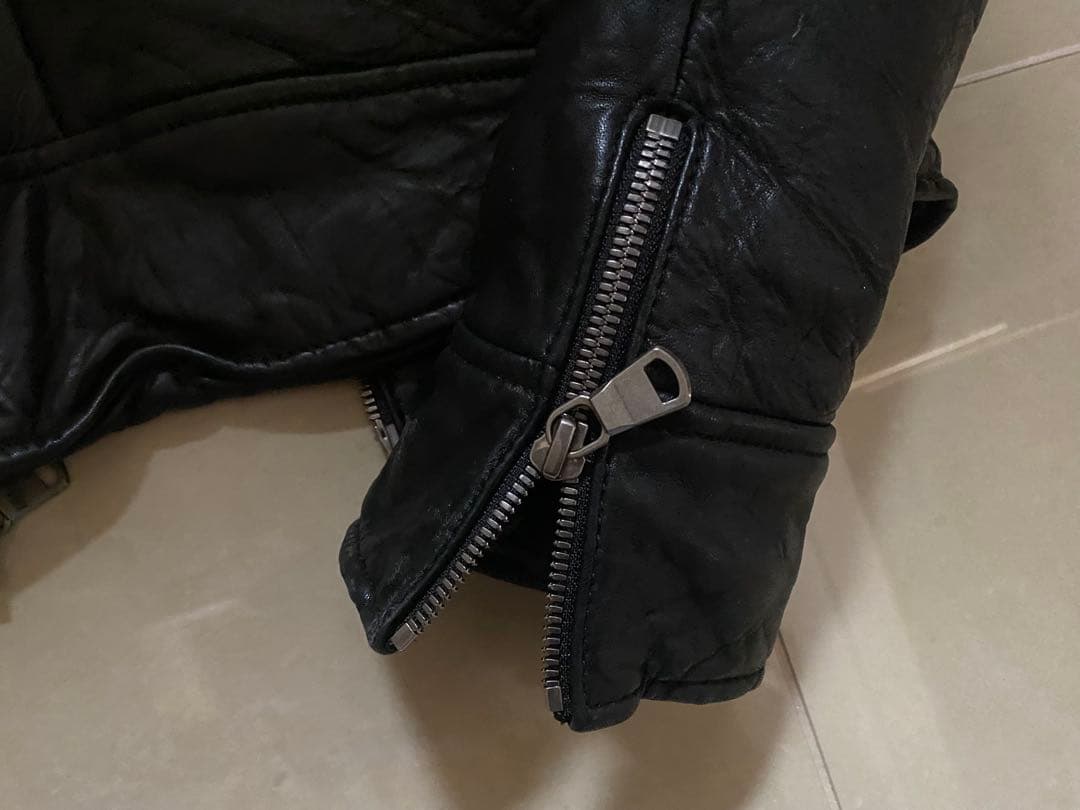 お団子さんサイズ38 JOSEPH ジョゼフ　本革ライダース中綿入り