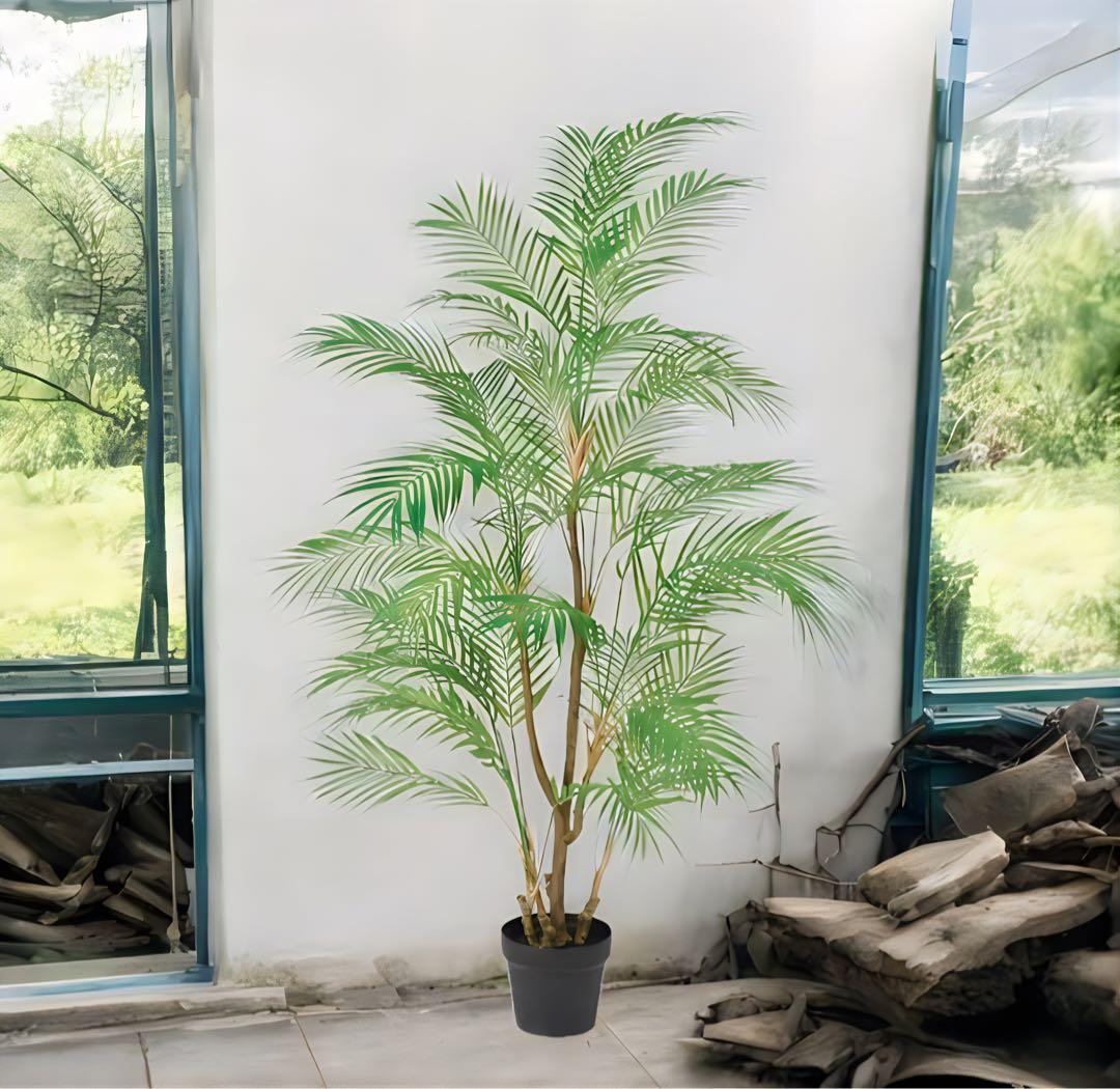 光触媒　人工観葉植物　ウォールグリーン　フェイクグリーン　パームポット付き145