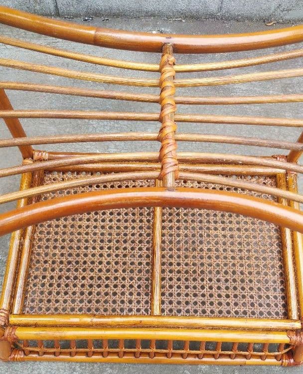 M*l様 ヴィンテージラック アンティーク ラタン ランドリーラック 脱衣籠 レ