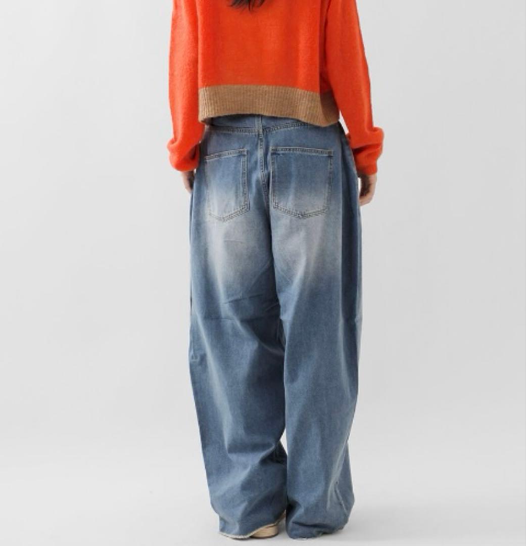 【新品】シアントーキョー ドレープポケットサイドタックワイドパンツ38