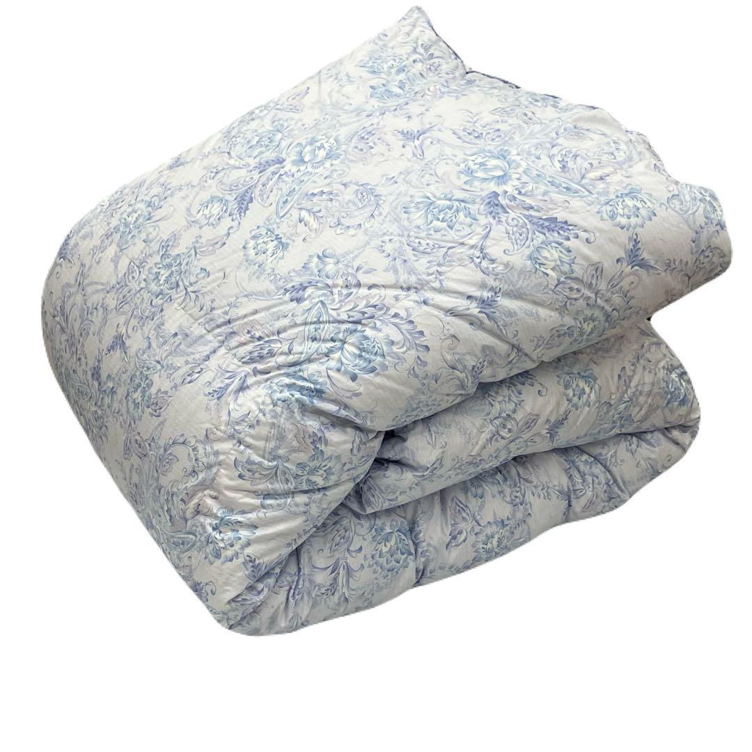 新品　シングルサイズ　羽毛掛け布団　羽毛ふとん　羽毛布団　羽毛掛ふとん　ブルー