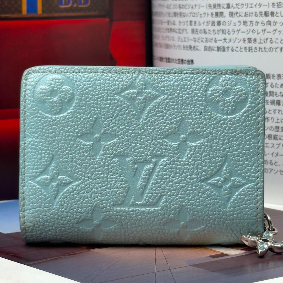 完売品 展示品級 ルイヴィトン アンプラント クレア アズールフロスト 折財布