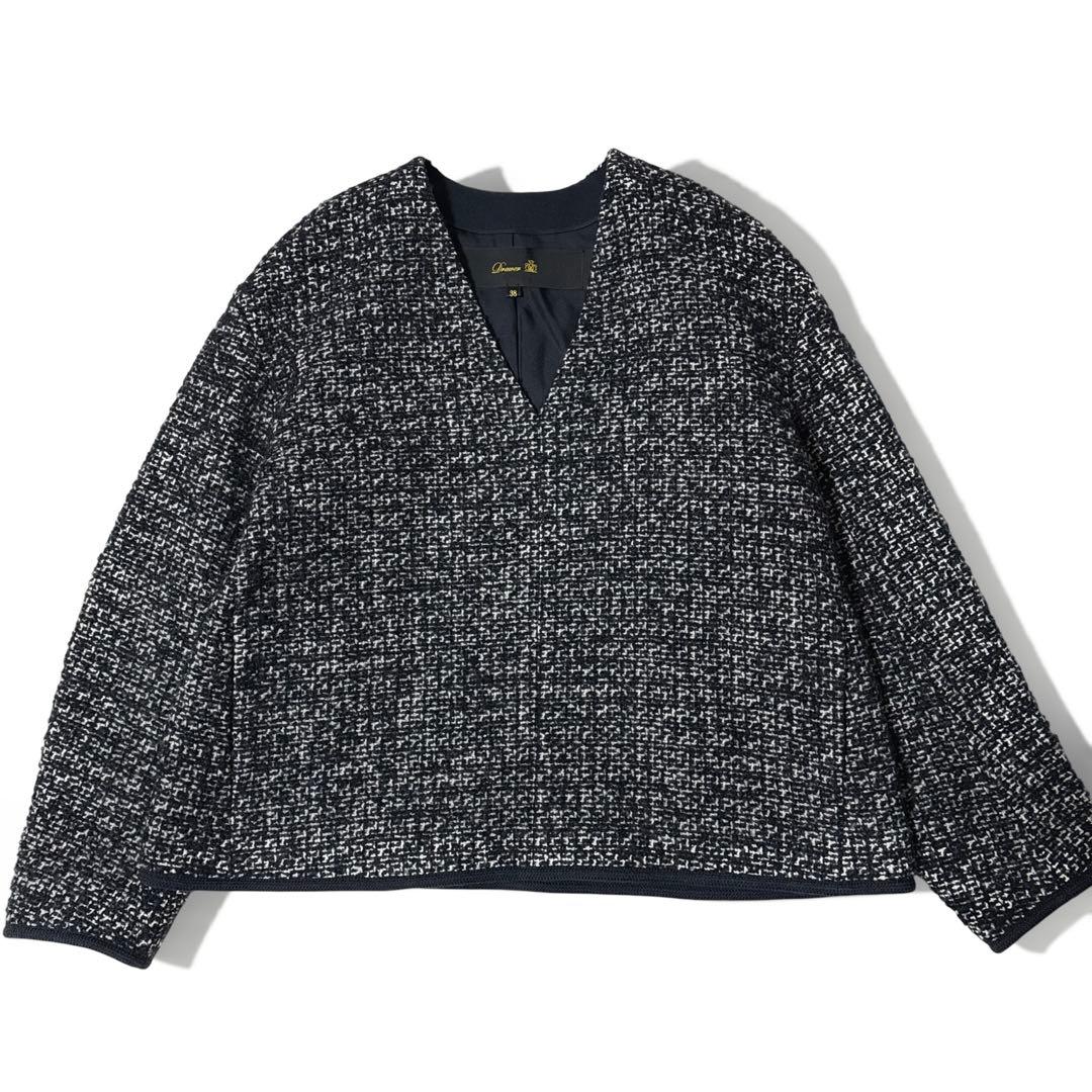 極美品✨️23AW　定価9.9万　ドゥロワー　ツイード プルオーバー ニット　38